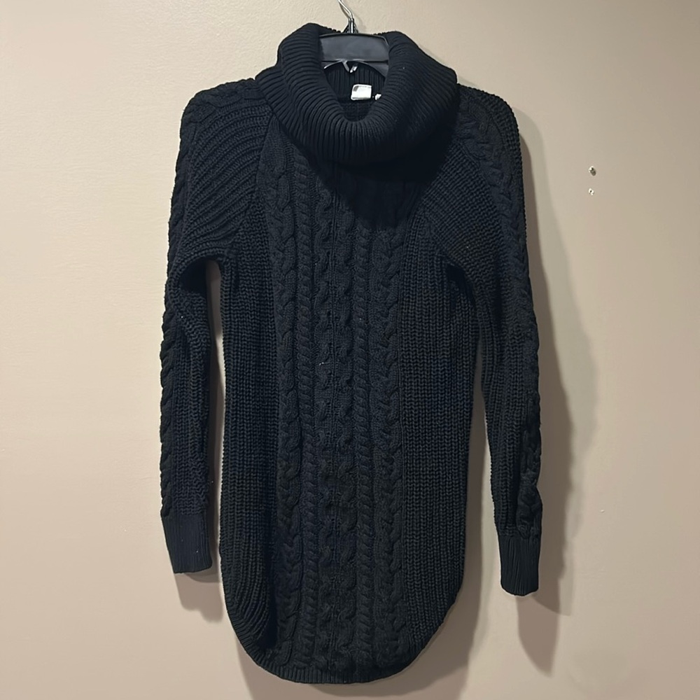 Black Maternity Turtleneck Sweater